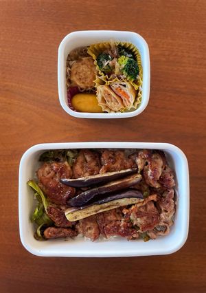 中学生野球弁当10｜豚団子の照り焼き丼-レシピのメイン写真