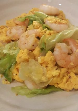 えびとレタスと玉子の中華炒め。-レシピのメイン写真