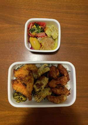 中学生野球弁当11｜とり天丼-レシピのメイン写真