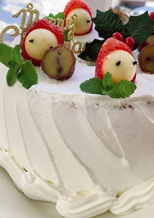 シフォンケーキで簡単クリスマスケーキ-レシピのメイン写真