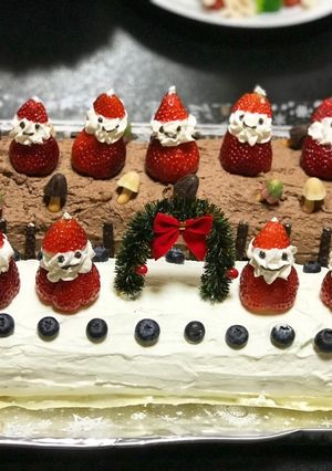 クリスマスケーキ-レシピのメイン写真