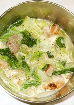 白菜鶏モモ肉クリーム煮♪簡単胃大腸に良い-レシピのメイン写真