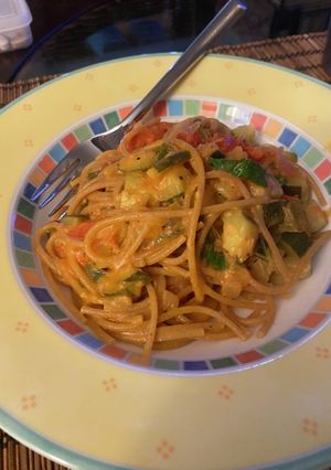 ビーガン　トマト味ワンポットパスタ-レシピのメイン写真