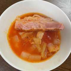 รูปของ ごちそうベーコンのミネストローネ
