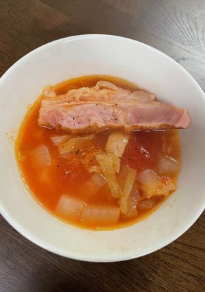 ごちそうベーコンのミネストローネ-レシピのメイン写真