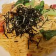 原形ベーコンブロックの和風パスタ
