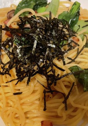 原形ベーコンブロックの和風パスタ-レシピのメイン写真