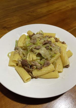 牛肉と長ネギの韓国風ペンネ♪-レシピのメイン写真