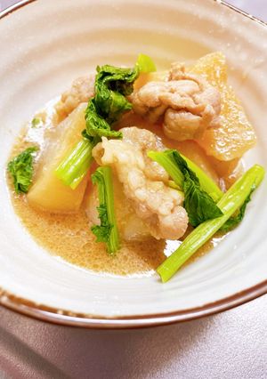 かぶと豚バラ肉の味噌煮込み-レシピのメイン写真