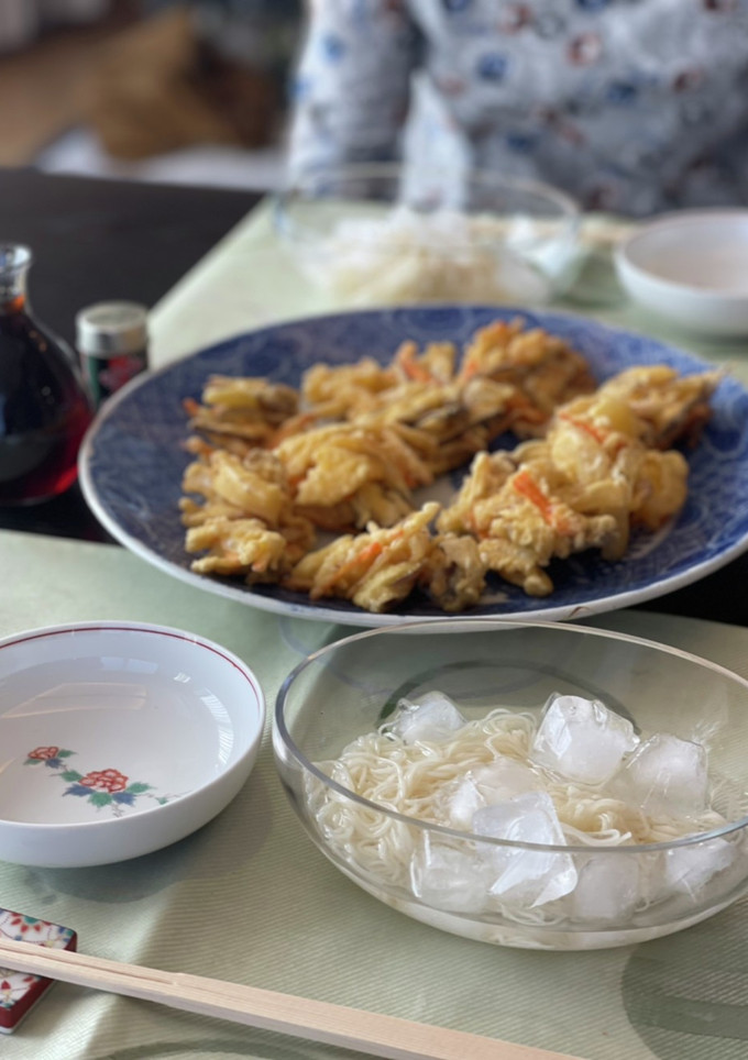 簡単#椎茸のかき揚げそうめん-レシピのメイン写真