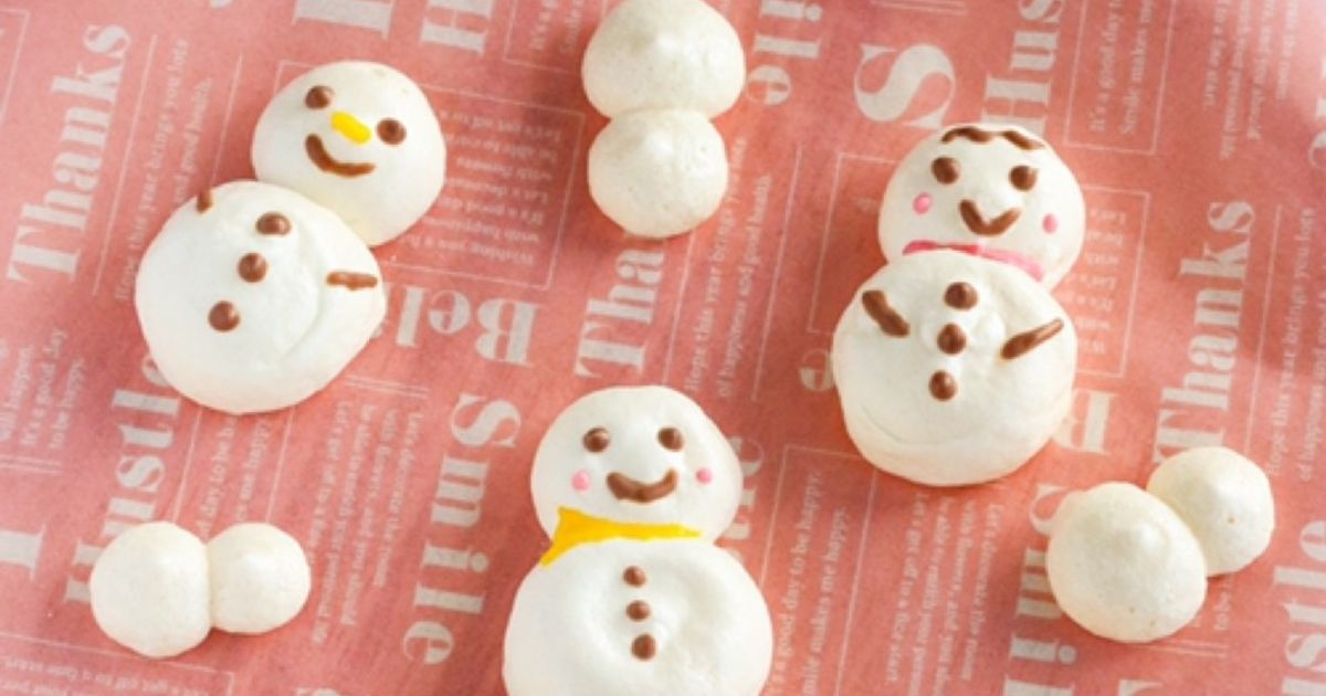 とまこ様　メレンゲクッキー　焼き菓子　クリスマス SnowMan Meringue Cookie｜X'mas cookie series - YouTube