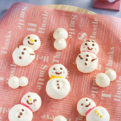 クリスマスに♡雪だるまメレンゲクッキー by ♪♪maron