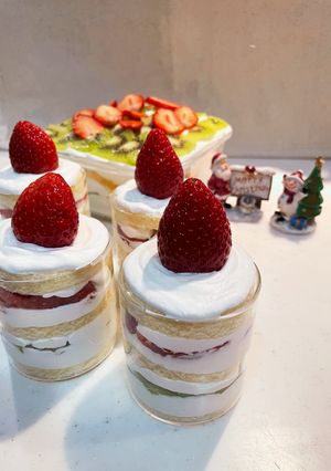 クリスマスにキャンドル風スコップケーキ-レシピのメイン写真
