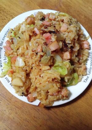 ベーコンブロックの焼き飯-レシピのメイン写真