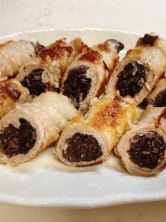 生きくらげの豚肉巻き-レシピのメイン写真
