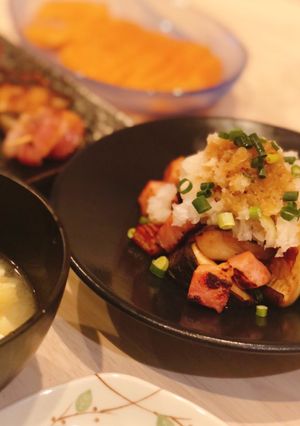 ごろっとベーコンとしいたけのおろし添え-レシピのメイン写真