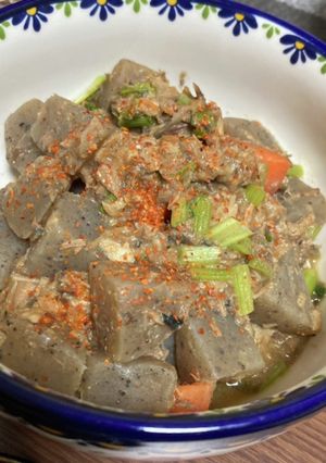 鯖缶のモツ煮風煮込み-レシピのメイン写真