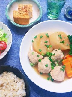 圧力鍋で◎鶏団子入りコンソメ大根-レシピのメイン写真