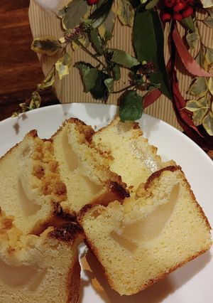 ル・レクチェでクランブルケーキ-レシピのメイン写真