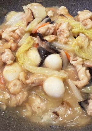 鶏白湯で八宝菜-レシピのメイン写真