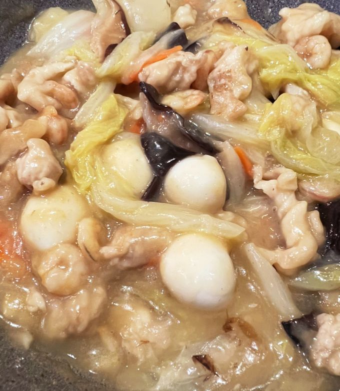 鶏白湯で八宝菜-レシピのメイン写真