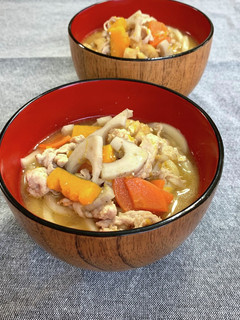 冬至☆豚汁うどん-レシピのメイン写真