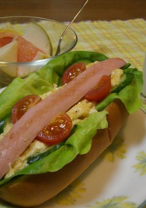 ♡お魚ソーセージと野菜のホットドッグ♥-レシピのメイン写真