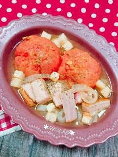ベーコンブロック&トマトのごろっとスープ-レシピのメイン写真