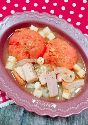 ベーコンブロック＆トマトのごろっとスープ-レシピのメイン写真