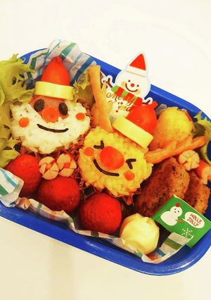トナカイとサンタのキャラ弁!!-レシピのメイン写真