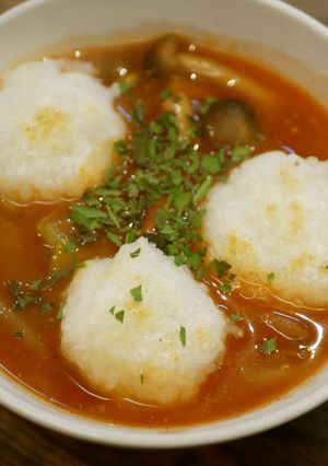 郷土料理アレンジ！洋風トマトだまこ汁-レシピのメイン写真