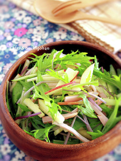 水菜とりんごの爽やかサラダ-レシピのメイン写真