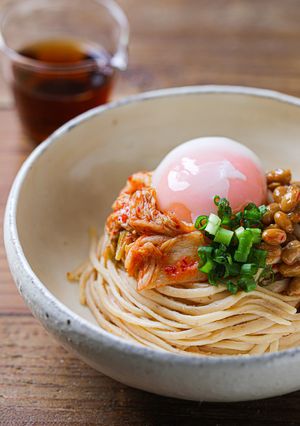 【大豆麺】キムチ納豆まーめん-レシピのメイン写真