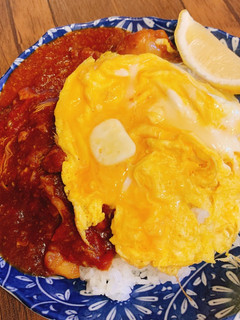 ベジタブル手羽元トマトオムカレー-レシピのメイン写真