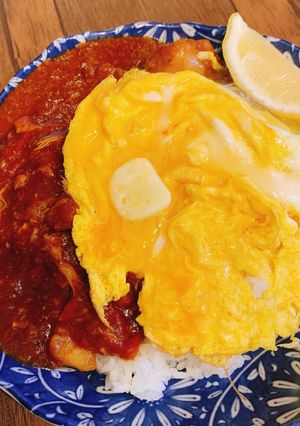ベジタブル手羽元トマトオムカレー-レシピのメイン写真