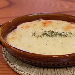 รูปของ 長葱の豆腐みそグラタン[西京味噌]