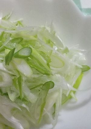 長ねぎサラダ＆わさびマヨドレッシング-レシピのメイン写真