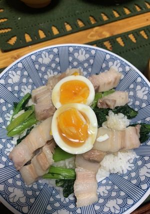 レンジでラフテー風な豚バラ角煮丼！-レシピのメイン写真