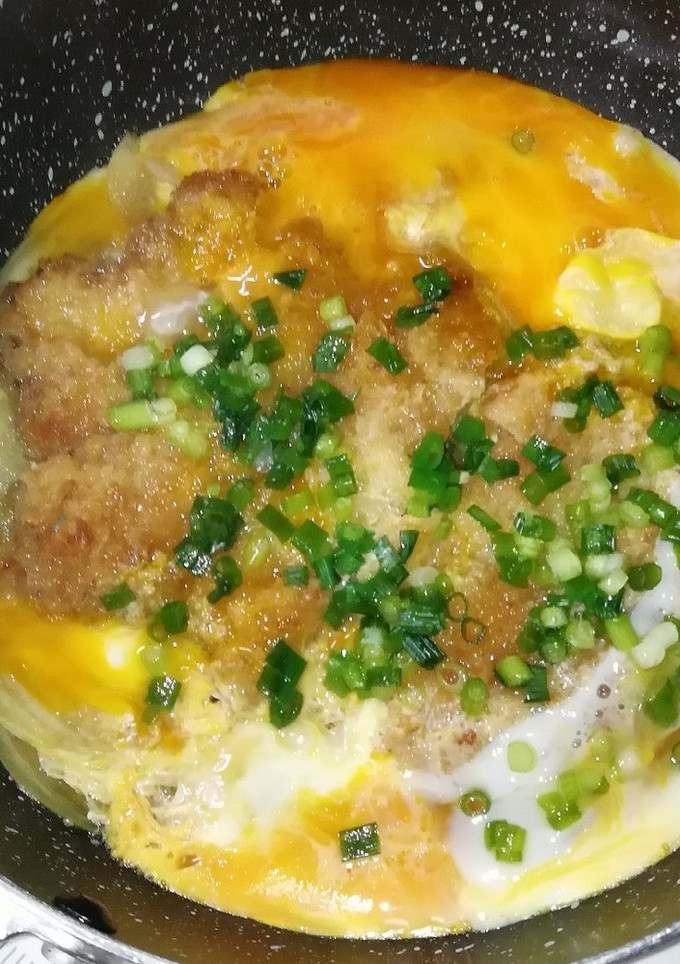 とんかつの卵とじ-レシピのメイン写真