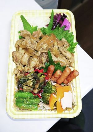 【夫婦弁当194】生姜焼きと茄子ポン酢-レシピのメイン写真