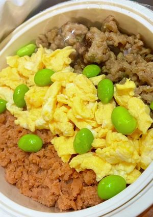 ■鳥そぼろ3色丼-レシピのメイン写真