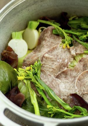 小豆島野菜と沖永良部島のキクラゲで蒸し鍋-レシピのメイン写真