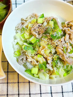 【時短】ネギ塩豚丼-レシピのメイン写真