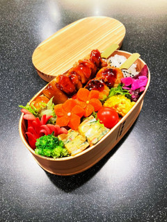 高校生弁当 焼き鳥串つくね串弁当-レシピのメイン写真