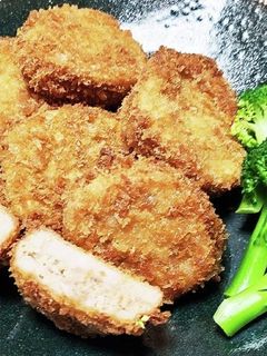 れんこんの生姜入り挽き肉はさみ揚げ-レシピのメイン写真