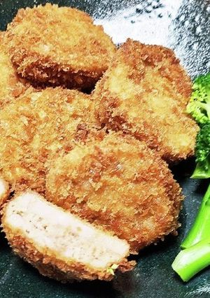 れんこんの生姜入り挽き肉はさみ揚げ-レシピのメイン写真