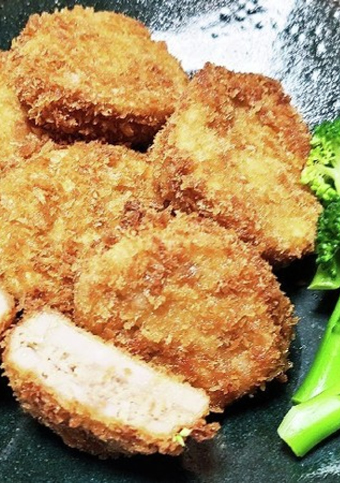 れんこんの生姜入り挽き肉はさみ揚げ-レシピのメイン写真