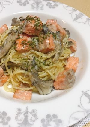 糖尿病レシピ：サーモンのクリームパスタ-レシピのメイン写真