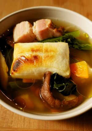 お餅活用！！　ほこた野菜の洋風お雑煮-レシピのメイン写真