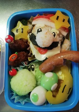 サンタマリオのキャラ弁-レシピのメイン写真